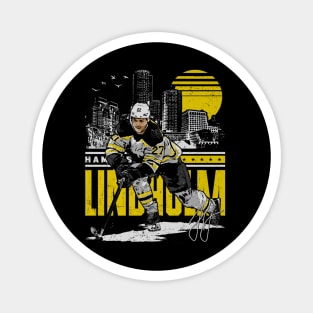 Hampus Lindholm Boston Skyline City Magnet